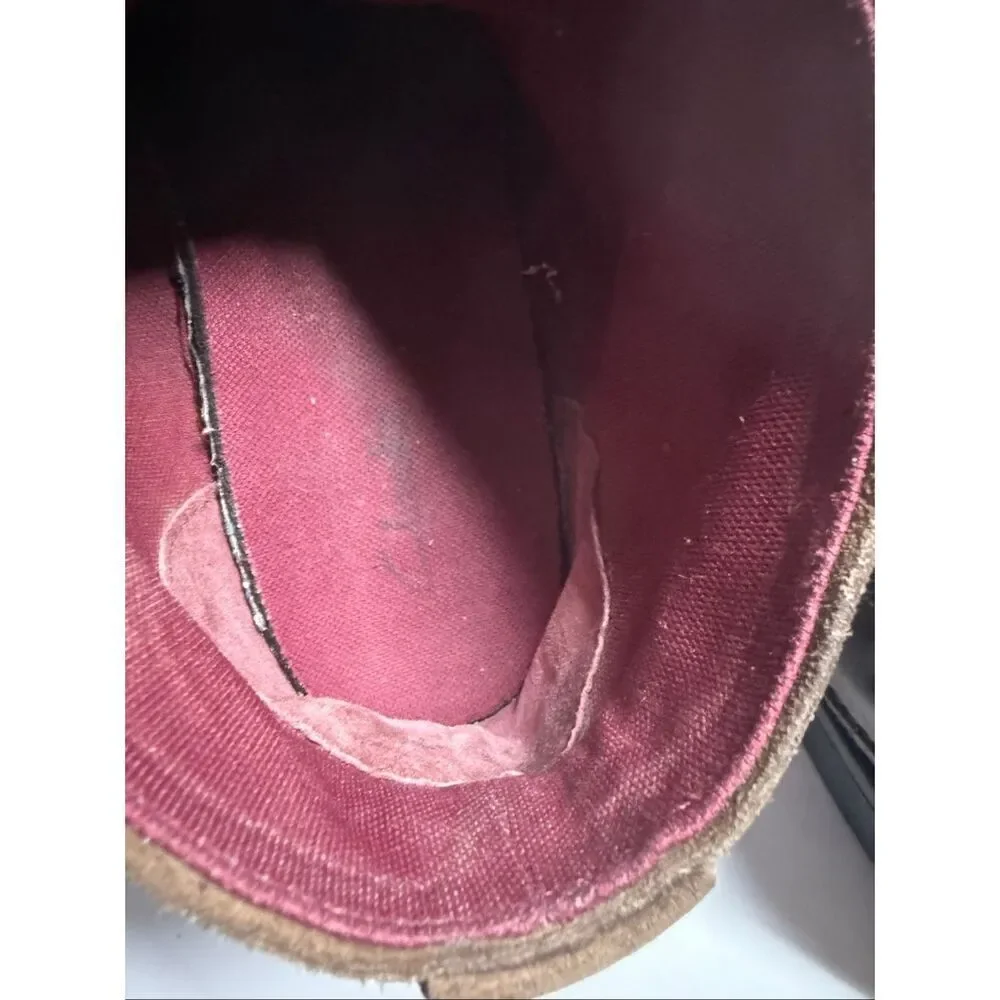 Clarks Ankle Boots Men Size 13 Brown Leather Lace Up See Description